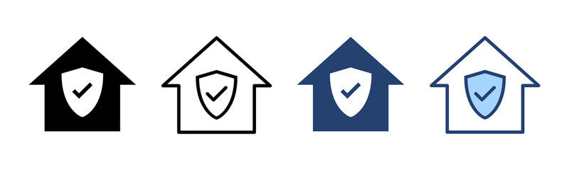 home insurance icon vector. home protection sign and symbol