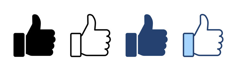 Like icon vector. Thumbs up sign and symbol. Hand like