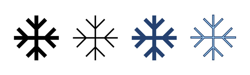 Snow icon vector. snowflake sign and symbol