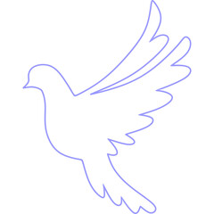 Dove Bird Line Art