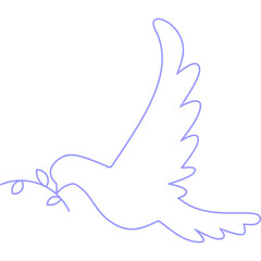 Dove Bird Line Art