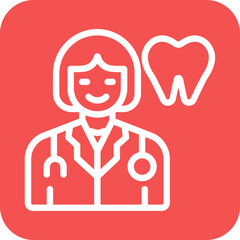 Female Dentist Icon Style