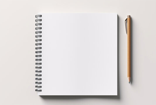 open spiral blank paper notebook. AI Generated Images