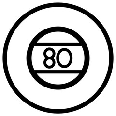 Speed limit Vector Icon Design Illustration