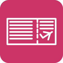 Boarding Pass Icon Style