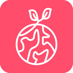 Green Planet Icon Style