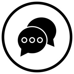 Naklejka premium Chat Vector Icon Design Illustration