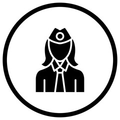 Air hostess Vector Icon Design Illustration