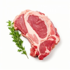 Meat raw lamb shank