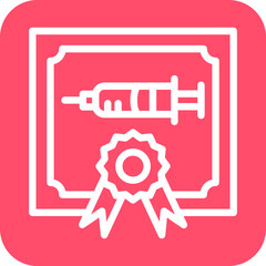 Vaccination Certificate Icon Style