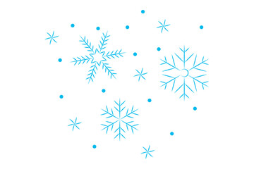 snowflake group on white background