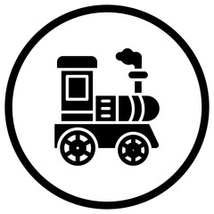 Locomotive Vector Icon Design Illustration