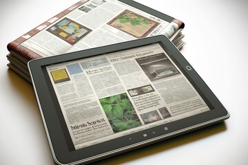 Obraz premium pc tablet magazine Newspaper