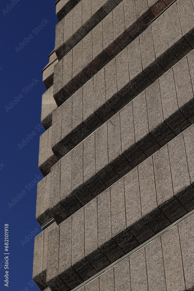 Wall mural office building with sky