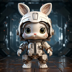 Fototapeta premium 3d robot rabbit 
