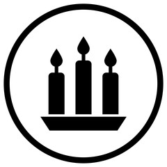 Candle Vector Icon Design Illustration