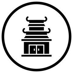 Chinese temple Vector Icon Design Illustration
