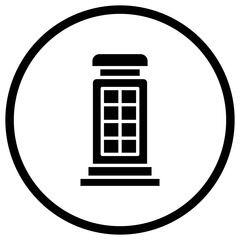 Phone booth Vector Icon Design Illustration