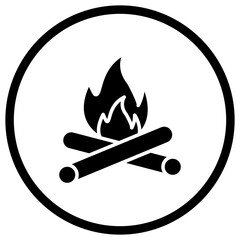 Bonfire Vector Icon Design Illustration