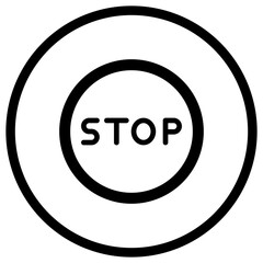 Stop Vector Icon Design Illustration