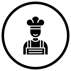 Male Chef Vector Icon Design Illustration