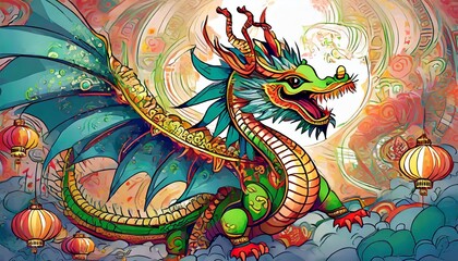 Dragon Chenies Happy New Year