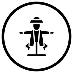 Obraz premium Scarecrow Vector Icon Design Illustration