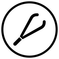 Tweezers Vector Icon Design Illustration