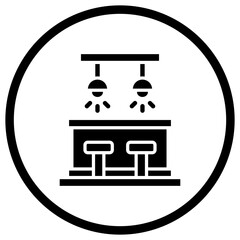 Bar Counter Vector Icon Design Illustration