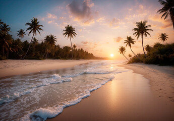 Fototapeta premium Beautiful sunset over the sea
