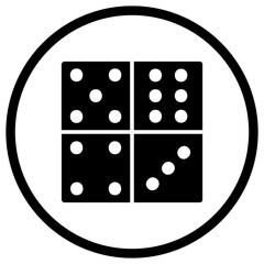 Domino Vector Icon Design Illustration