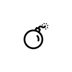 Bomb icon vector illustration. outline icon for web, ui, and mobile apps