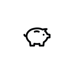 Piggy Bank icon vector illustration. outline icon for web, ui, and mobile apps