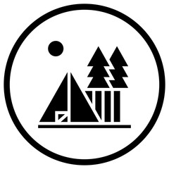 Camp Vector Icon Design Illustration