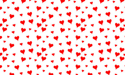 Valentine's day red hearts petals falling on a isolated background. Valentine's Day concept. Vector festive banner. Vector EPS 10