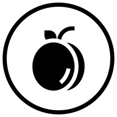 Apricot Vector Icon Design Illustration