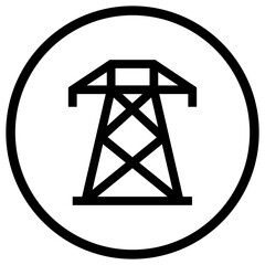 Electric Tower Vector Icon Design Illustration