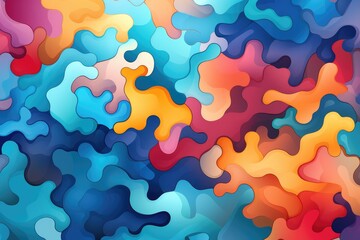 Abstract colourfull puzzle or jigsaw background. Abstract background for National Puzzle Day - obrazy, fototapety, plakaty