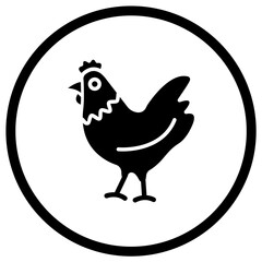 Chicken Vector Icon Design Illustration