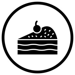 Cake piece Vector Icon Design Illustration