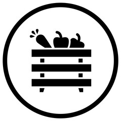 Fruit basket Vector Icon Design Illustration