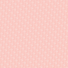 Seamless ornament. Modern wavy background. Geometric modern pink and white pattern