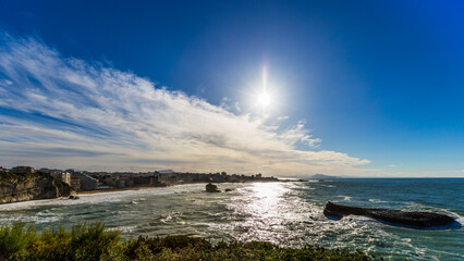 Vue sur la baie de Biarritz
