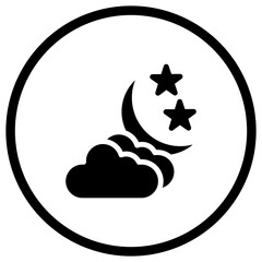 Night Vector Icon Design Illustration