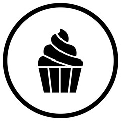 Cup Cake Vector Icon Design Illustration