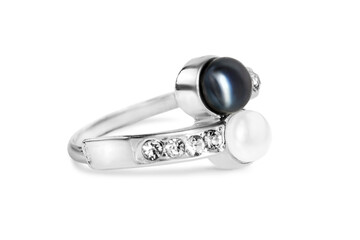 Pearls ring isolated