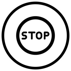 Stop Vector Icon Design Illustration