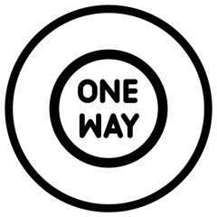 One way Vector Icon Design Illustration