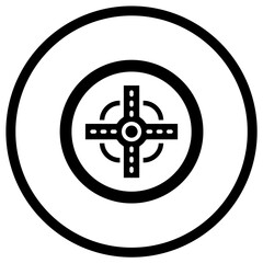 Road intersection Vector Icon Design Illustration