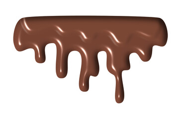 The liquid was dripping down a chocolate brown color.